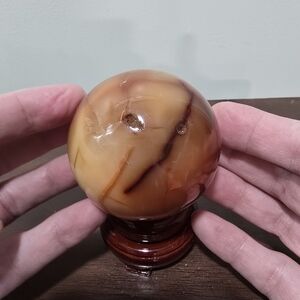 0.7 lbs Carnelian Crystal Sphere 63 mm